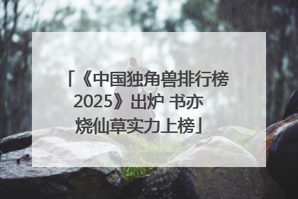 《中国独角兽排行榜2025》出炉 书亦烧仙草实力上榜