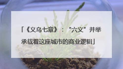 《义乌七章》：“六义”并举承载着这座城市的商业逻辑