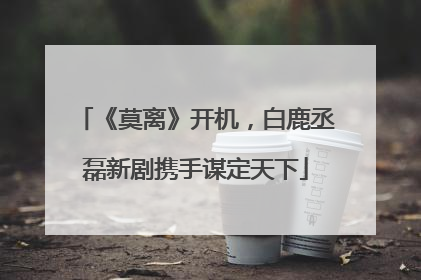 《莫离》开机，白鹿丞磊新剧携手谋定天下