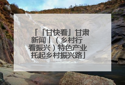 「甘快看」甘肃新闻丨（乡村行 看振兴）特色产业托起乡村振兴路