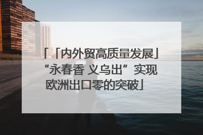 「内外贸高质量发展」“永春香 义乌出”实现欧洲出口零的突破