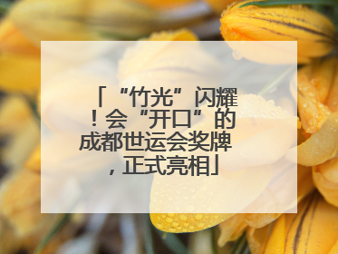 “竹光”闪耀！会“开口”的成都世运会奖牌，正式亮相