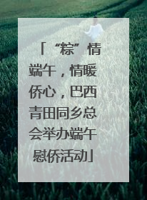 “粽”情端午，情暖侨心，巴西青田同乡总会举办端午慰侨活动
