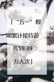 “五一”假期累计接待游客59.39万人次