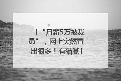“月薪5万被裁员”，网上突然冒出很多！有猫腻