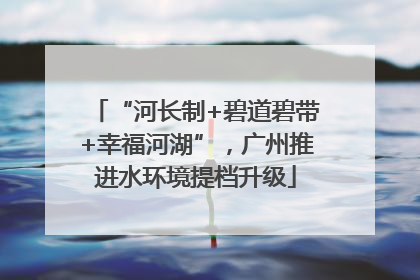 “河长制+碧道碧带+幸福河湖”，广州推进水环境提档升级