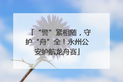 “警”紧相随，守护“舟”全！永州公安护航龙舟赛