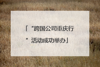 “跨国公司重庆行”活动成功举办