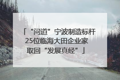 “问道”宁波制造标杆 25位临海大田企业家取回“发展真经”