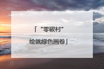 “零碳村” 绘就绿色画卷