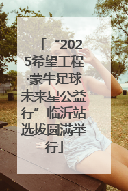 “2025希望工程·蒙牛足球未来星公益行”临沂站选拔圆满举行