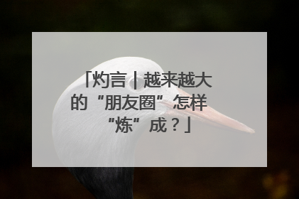 灼言｜越来越大的“朋友圈”怎样“炼”成？