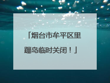 烟台市牟平区里蹦岛临时关闭！