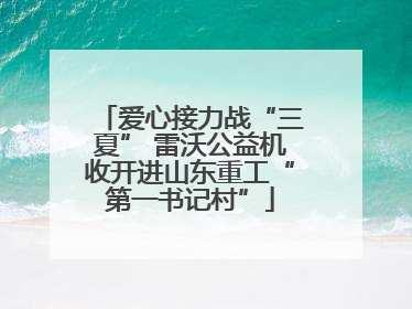 爱心接力战“三夏” 雷沃公益机收开进山东重工“第一书记村”