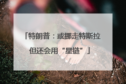 特朗普：或挪走特斯拉 但还会用“星链”
