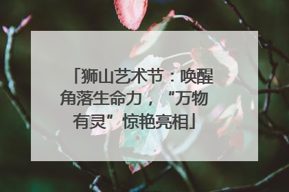 狮山艺术节：唤醒角落生命力，“万物有灵”惊艳亮相
