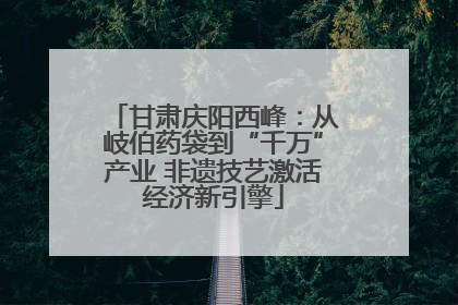 甘肃庆阳西峰：从岐伯药袋到“千万”产业 非遗技艺激活经济新引擎
