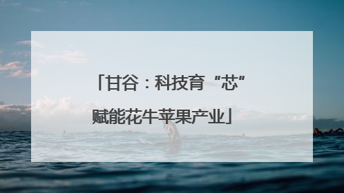 甘谷：科技育“芯”赋能花牛苹果产业