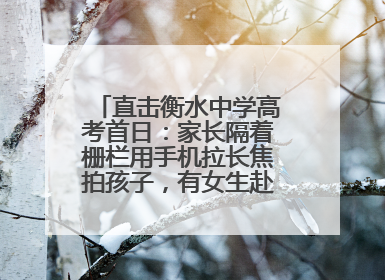 直击衡水中学高考首日：家长隔着栅栏用手机拉长焦拍孩子，有女生赴考前在电话亭与家人通话