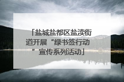 盐城盐都区盐渎街道开展“绿书签行动”宣传系列活动