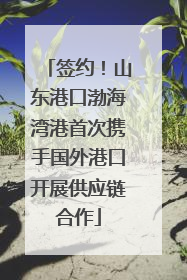 签约！山东港口渤海湾港首次携手国外港口开展供应链合作
