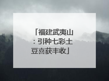 福建武夷山：引种七彩土豆喜获丰收