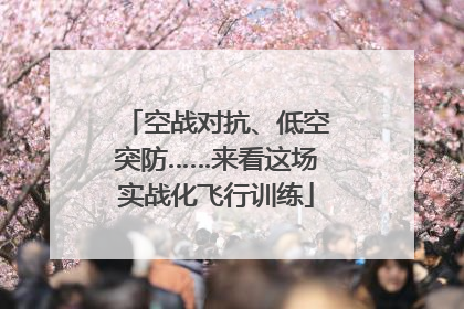 空战对抗、低空突防……来看这场实战化飞行训练