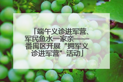 端午义诊进军营、军民鱼水一家亲——番禺区开展“拥军义诊进军营”活动