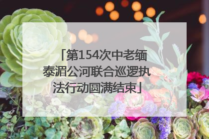 第154次中老缅泰湄公河联合巡逻执法行动圆满结束