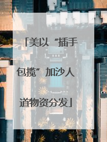 美以“插手包揽”加沙人道物资分发