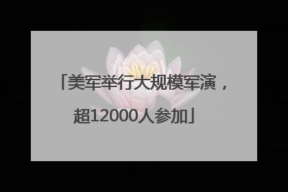 美军举行大规模军演，超12000人参加
