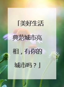 美好生活典范城市亮相，有你的城市吗？