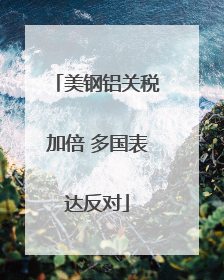 美钢铝关税加倍 多国表达反对