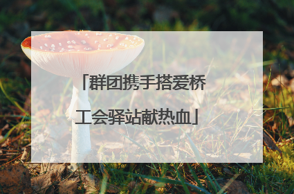 群团携手搭爱桥 工会驿站献热血