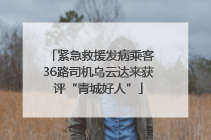 紧急救援发病乘客 36路司机乌云达来获评“青城好人”