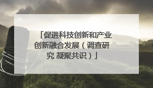 促进科技创新和产业创新融合发展（调查研究 凝聚共识）