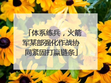 体系练兵，火箭军某部强化作战协同紧固打赢链条