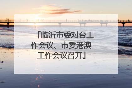 临沂市委对台工作会议、市委港澳工作会议召开