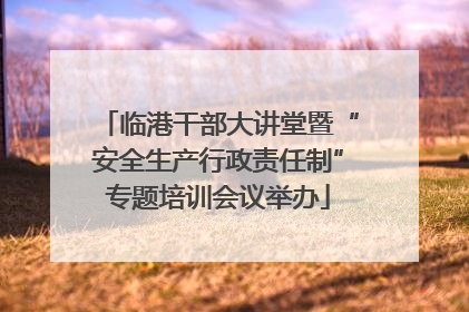 临港干部大讲堂暨“安全生产行政责任制”专题培训会议举办