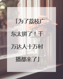 为了荔枝广东太拼了！千万达人十万村播都来了