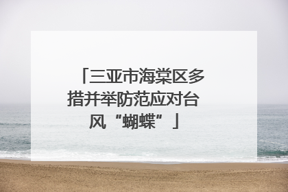 三亚市海棠区多措并举防范应对台风“蝴蝶”