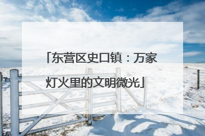 东营区史口镇：万家灯火里的文明微光