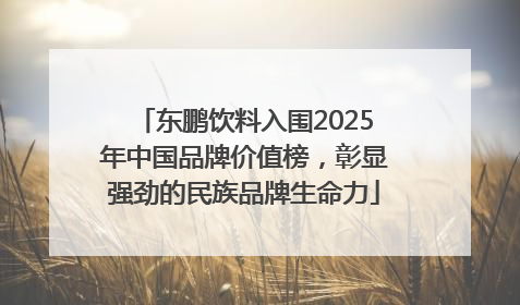 东鹏饮料入围2025年中国品牌价值榜，彰显强劲的民族品牌生命力