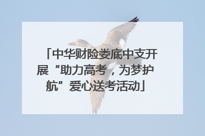 中华财险娄底中支开展“助力高考，为梦护航”爱心送考活动