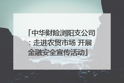 中华财险浏阳支公司：走进农贸市场 开展金融安全宣传活动
