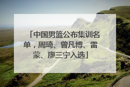 中国男篮公布集训名单，周琦、曾凡博、雷蒙、廖三宁入选