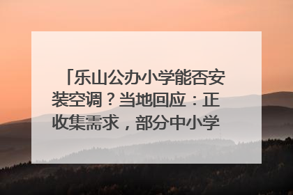 乐山公办小学能否安装空调？当地回应：正收集需求，部分中小学已启动安装｜云求助