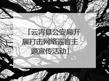 云霄县公安局开展打击网络谣言主题宣传活动