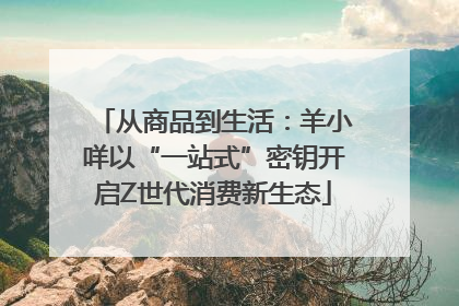 从商品到生活：羊小咩以“一站式”密钥开启Z世代消费新生态