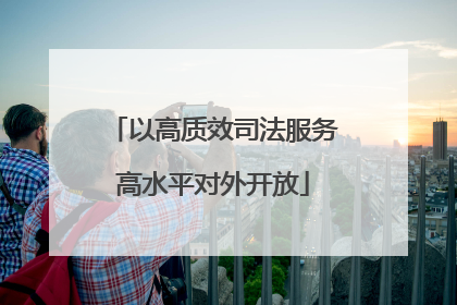 以高质效司法服务高水平对外开放